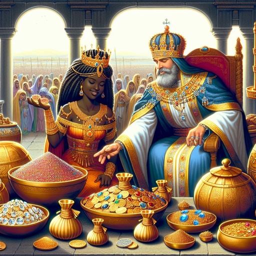 	The Queen of Sheba Visits Solomon	